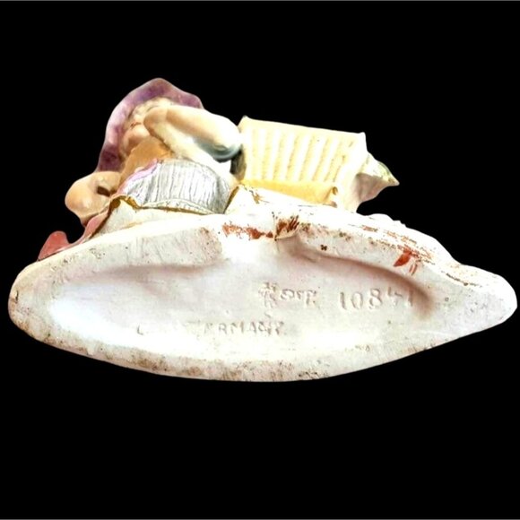 Antique German Bisque Spill Vase Match Stick Holder Carl Schneider Grafenthal - Picture 4 of 8